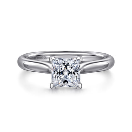 Lauren - 14K White Gold Princess Cut Diamond Engagement Ring