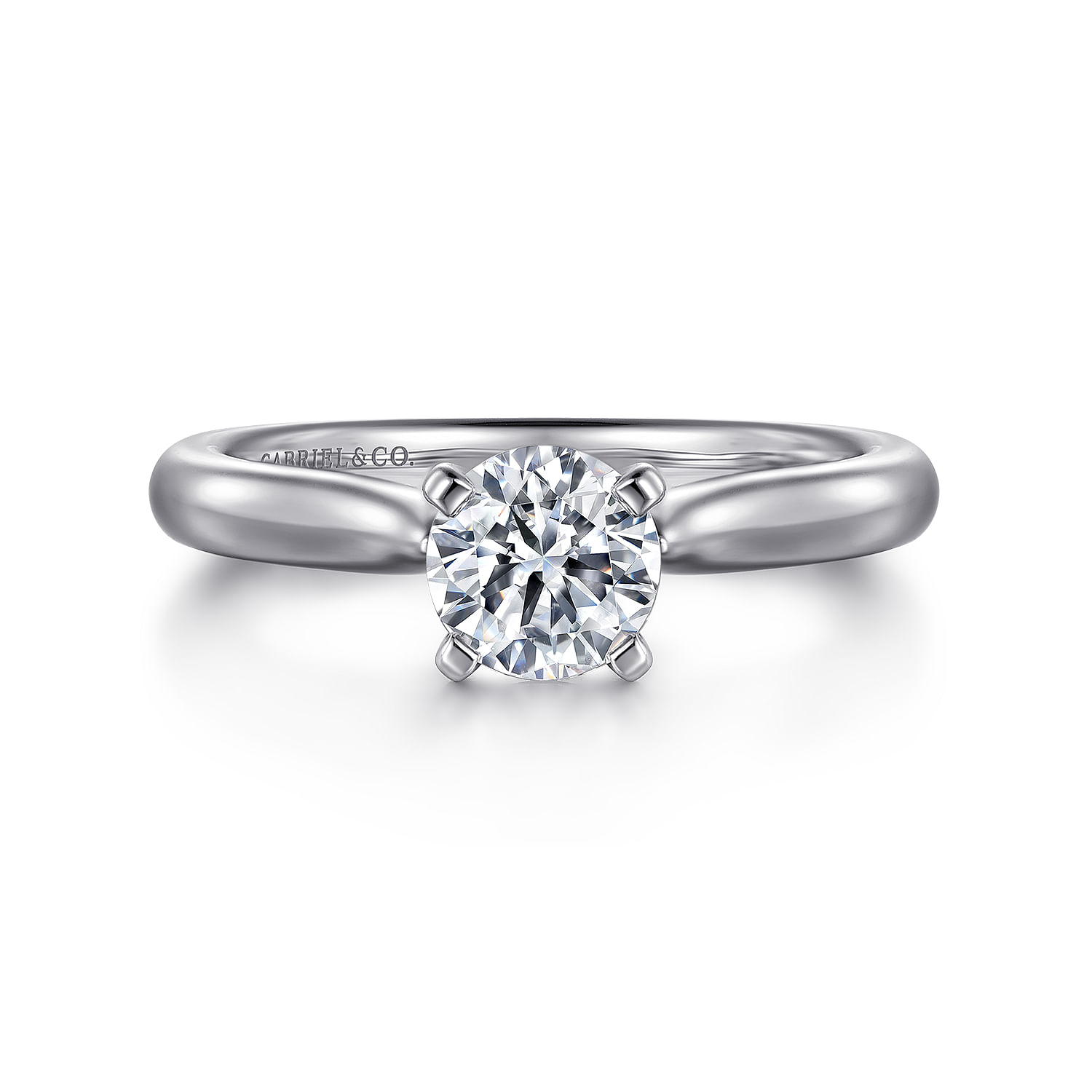 Lauren - 14K White Gold Round Diamond Engagement Ring