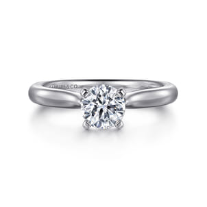 Lauren - 14K White Gold Round Diamond Engagement Ring