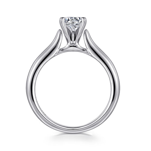 Lauren - 14K White Gold Round Diamond Engagement Ring - Shot 2