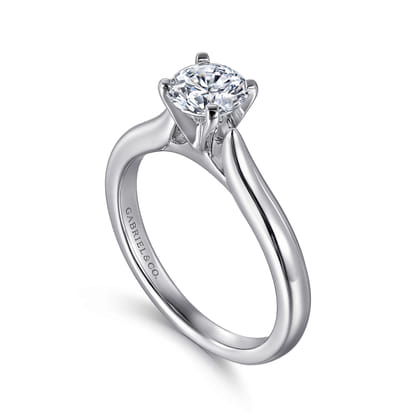 Lauren - 14K White Gold Round Diamond Engagement Ring