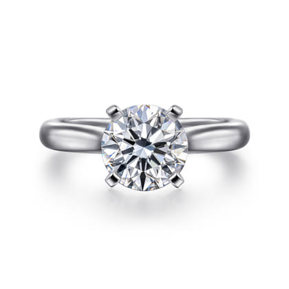 Lauren - 14K White Gold Round Diamond Engagement Ring