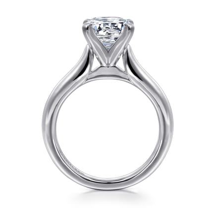 Lauren - 14K White Gold Round Diamond Engagement Ring