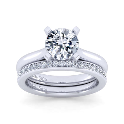 Lauren - 14K White Gold Round Diamond Engagement Ring