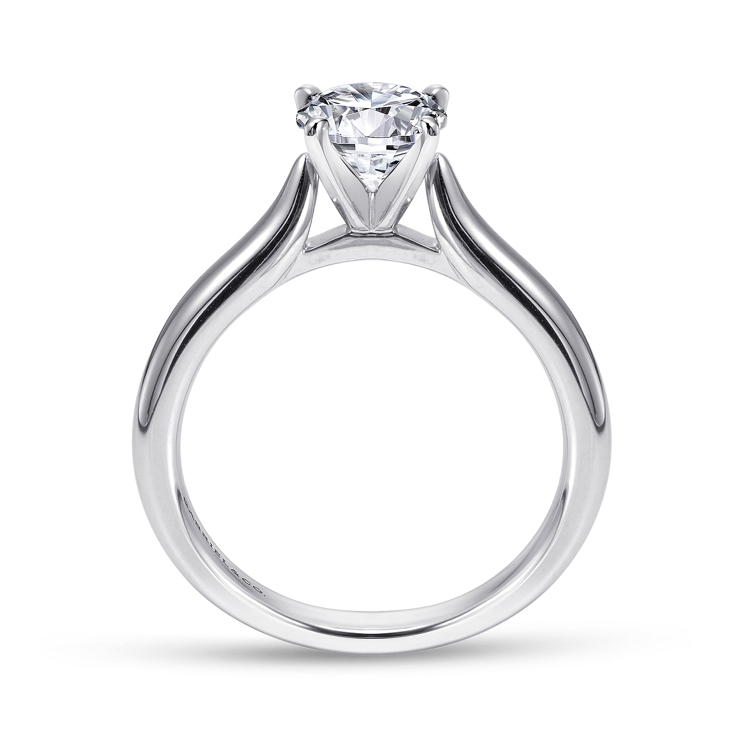 Lauren - 14K White Gold Round Diamond Engagement Ring - Shot 2