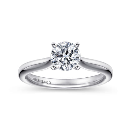 Lauren - 14K White Gold Round Diamond Engagement Ring