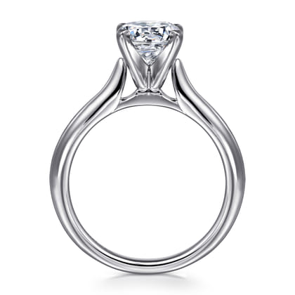 Lauren - 14K White Gold Round Solitaire Diamond Engagement Ring