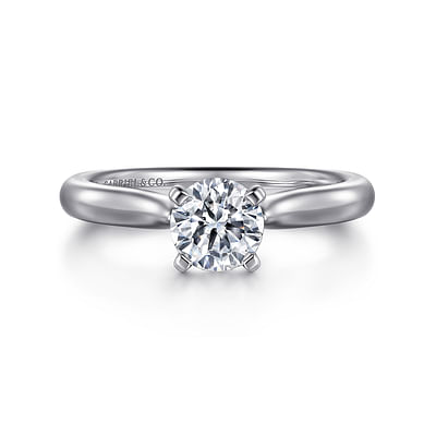 Lauren - Platinum Round Diamond Engagement Ring