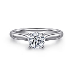 Lauren - Platinum Round Diamond Solitaire Engagement Ring