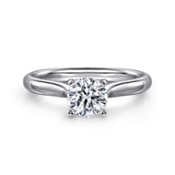 Lauren - Platinum Round Diamond Solitaire Engagement Ring