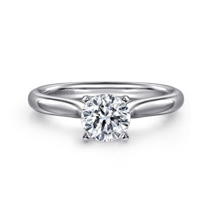 Lauren - Platinum Round Diamond Solitaire Engagement Ring