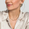 Layered Necklace Droplet 14K White and Yellow Gold Diamond 0.5ct Bujukan - 0.5 ct