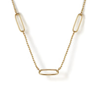 Layered Necklace Station 14K Yellow Gold Bujukan
