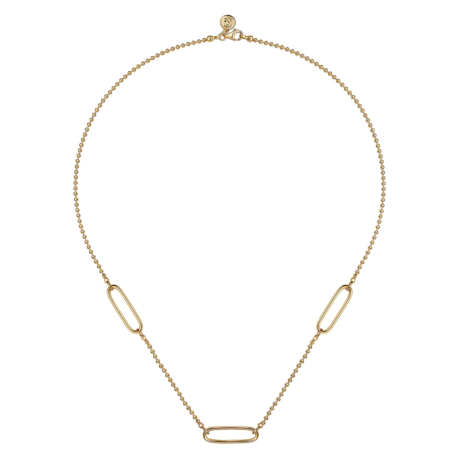 Layered Necklace Station 14K Yellow Gold Bujukan - Shot 2
