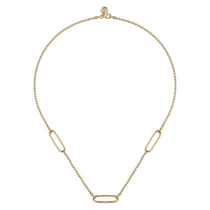Layered Necklace Station 14K Yellow Gold Bujukan