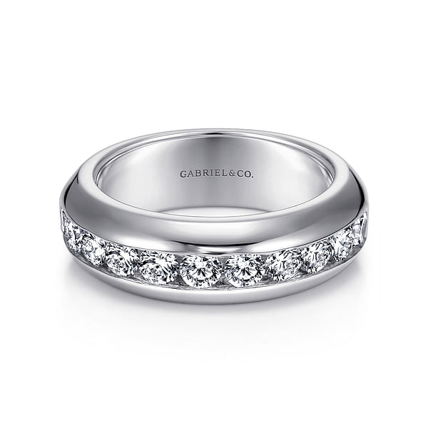 Platinum 11-Stone Diamond Channel Band Platinum 11-Stone Diamond Channel Band