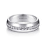 Straight Wedding Ring in 14k White Gold with Round Natural Diamond at Gabriel & Co.