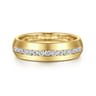 Fancy Wedding Ring in 14k Yellow Gold with Round Natural Diamond at Gabriel & Co.