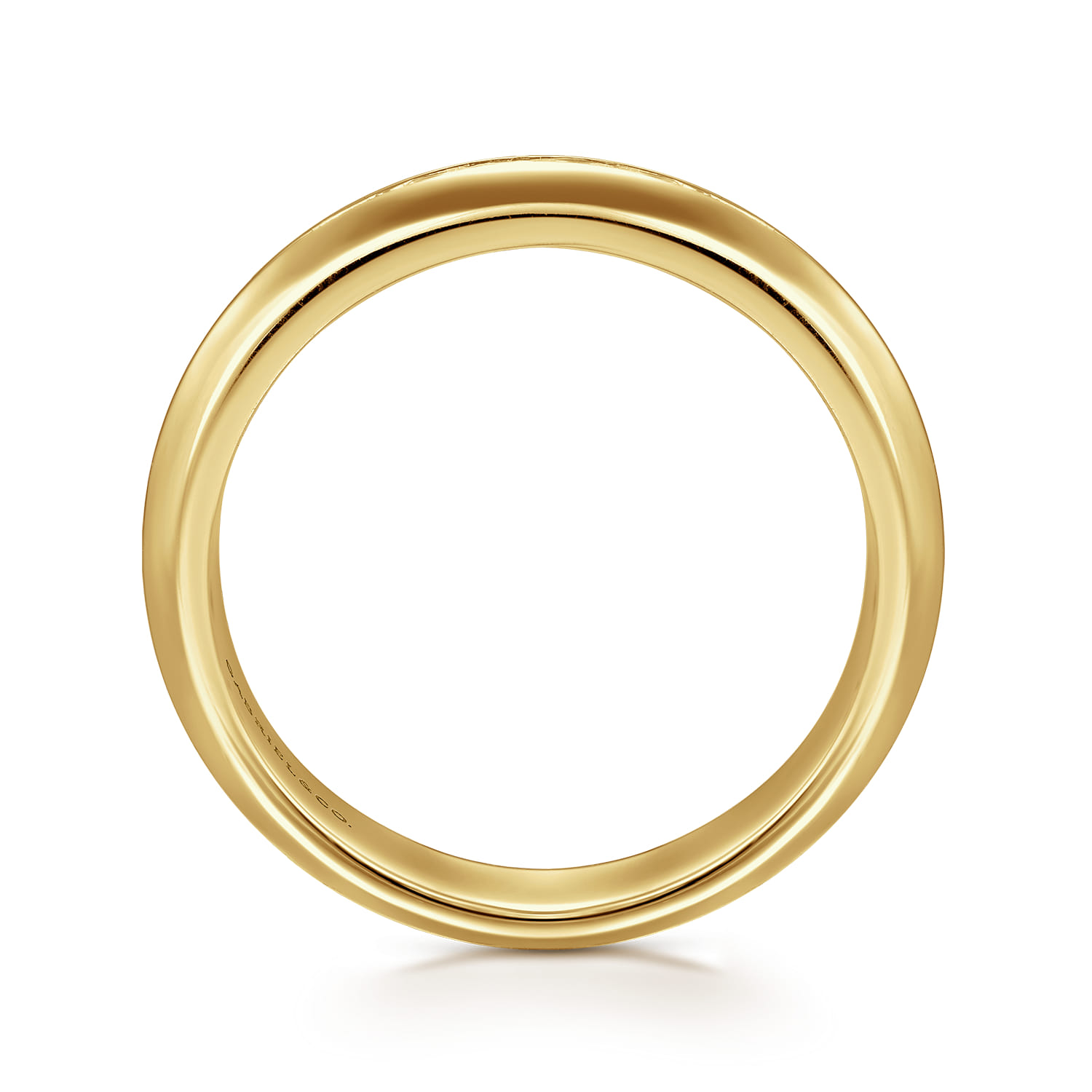 Lazare - 14k Yellow Gold Channel Set Round 15 Stone Diamond Anniversary Band