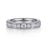 Fancy Wedding Ring in 14k White Gold with Baguette Natural Diamond at Gabriel & Co.