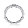 Fancy Wedding Ring in 14k White Gold with Baguette Natural Diamond at Gabriel & Co.