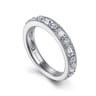 Fancy Wedding Ring in 14k White Gold with Baguette Natural Diamond at Gabriel & Co.