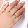 Fancy Wedding Ring in 14k White Gold with Baguette Natural Diamond at Gabriel & Co.