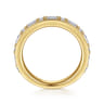 Fancy Wedding Ring in 14k Yellow Gold with Baguette Natural Diamond at Gabriel & Co.