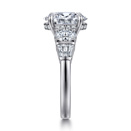 Leane - 14K White Gold Oval Diamond Engagement Ring