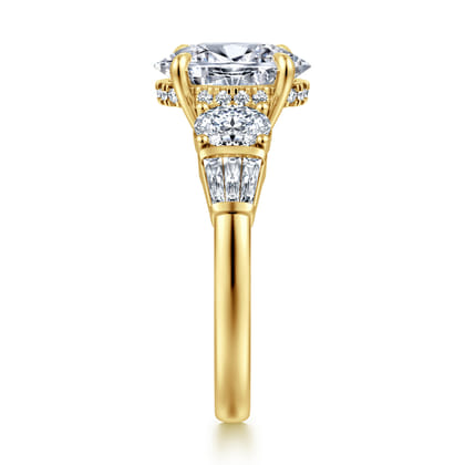 Leane - 14K Yellow Gold Oval Diamond Engagement Ring