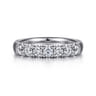 Straight Wedding Ring in 14k White Gold with Round Natural Diamond at Gabriel & Co.