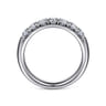 Straight Wedding Ring in 14k White Gold with Round Natural Diamond at Gabriel & Co.
