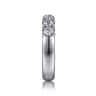 Straight Wedding Ring in 14k White Gold with Round Natural Diamond at Gabriel & Co.