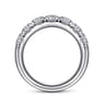 Straight Wedding Ring in 14k White Gold with Round Natural Diamond at Gabriel & Co.