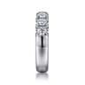 Straight Wedding Ring in 14k White Gold with Round Natural Diamond at Gabriel & Co.