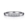 Straight Wedding Ring in 14k White Gold with Round Natural Diamond at Gabriel & Co.