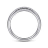 Straight Wedding Ring in 14k White Gold with Round Natural Diamond at Gabriel & Co.