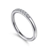 Straight Wedding Ring in 14k White Gold with Round Natural Diamond at Gabriel & Co.