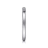 Straight Wedding Ring in 14k White Gold with Round Natural Diamond at Gabriel & Co.