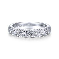 Lecce - 14K White Gold Round 7 Stone Diamond Anniversary Band