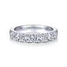 Straight Wedding Ring in 14k White Gold with Round Natural Diamond at Gabriel & Co.