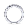Straight Wedding Ring in 14k White Gold with Round Natural Diamond at Gabriel & Co.