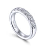 Straight Wedding Ring in 14k White Gold with Round Natural Diamond at Gabriel & Co.