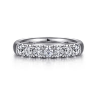Lecce - Platinum 7 Stone French Pave Diamond Wedding Band