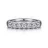 Straight Wedding Ring in Platinum with Round Natural Diamond at Gabriel & Co.
