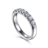 Straight Wedding Ring in Platinum with Round Natural Diamond at Gabriel & Co.