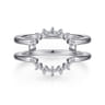 Enhancer Wedding Ring in 14k White Gold with Round Natural Diamond at Gabriel & Co.