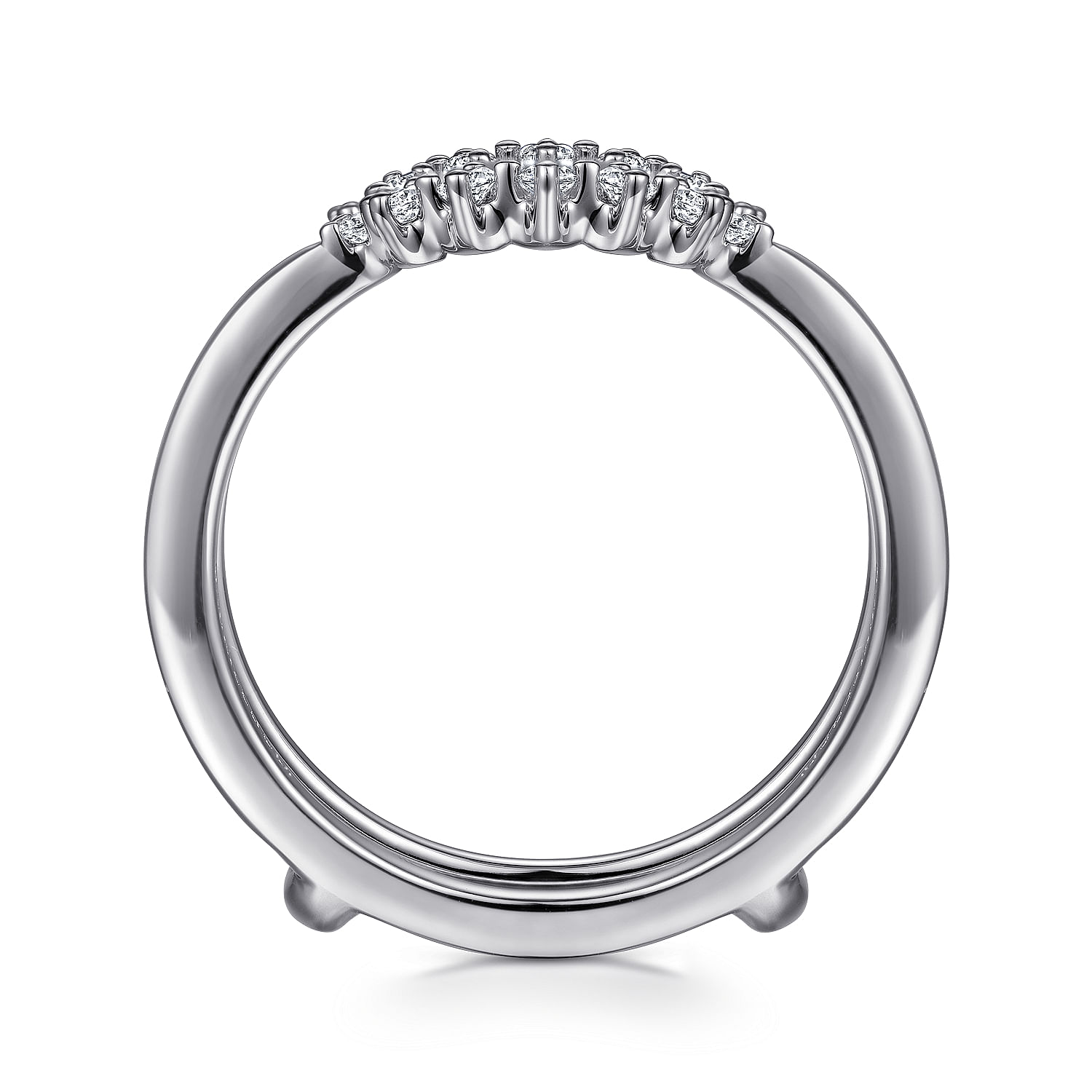 Leeza - 14K White Gold Halo Diamond Ring Enhancer