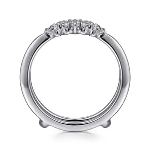 Leeza - 14K White Gold Halo Diamond Ring Enhancer
