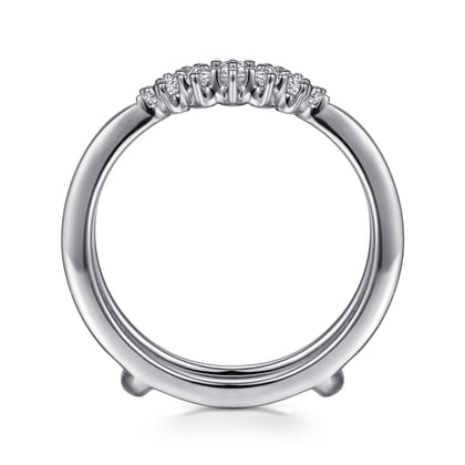 Leeza - 14K White Gold Halo Diamond Ring Enhancer